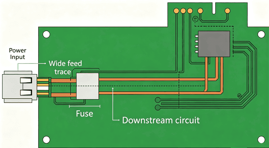 PCB fuse placement and layout best practices