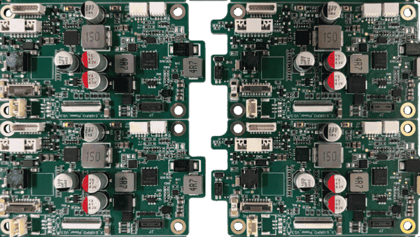 finished PCBA boards with inductors and electrolytic capacitors