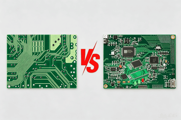 PCB vs PCBA comparison image