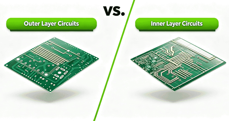 Outer Layer Circuits vs. Outer Layer Circuits