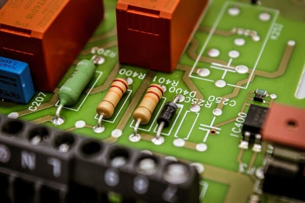 Solder components using the THT method