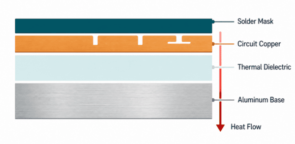 Single-Layer Aluminum PCB stack-up
